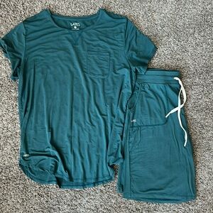 Lates by Kate Jam Shorts Set Darkest Spruce; XL